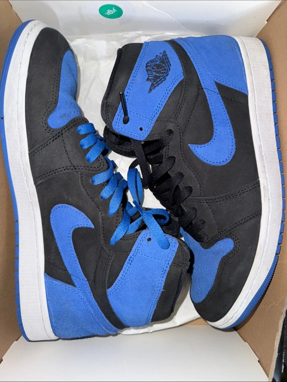 Men's High-Top Sneakers in Black and Blue